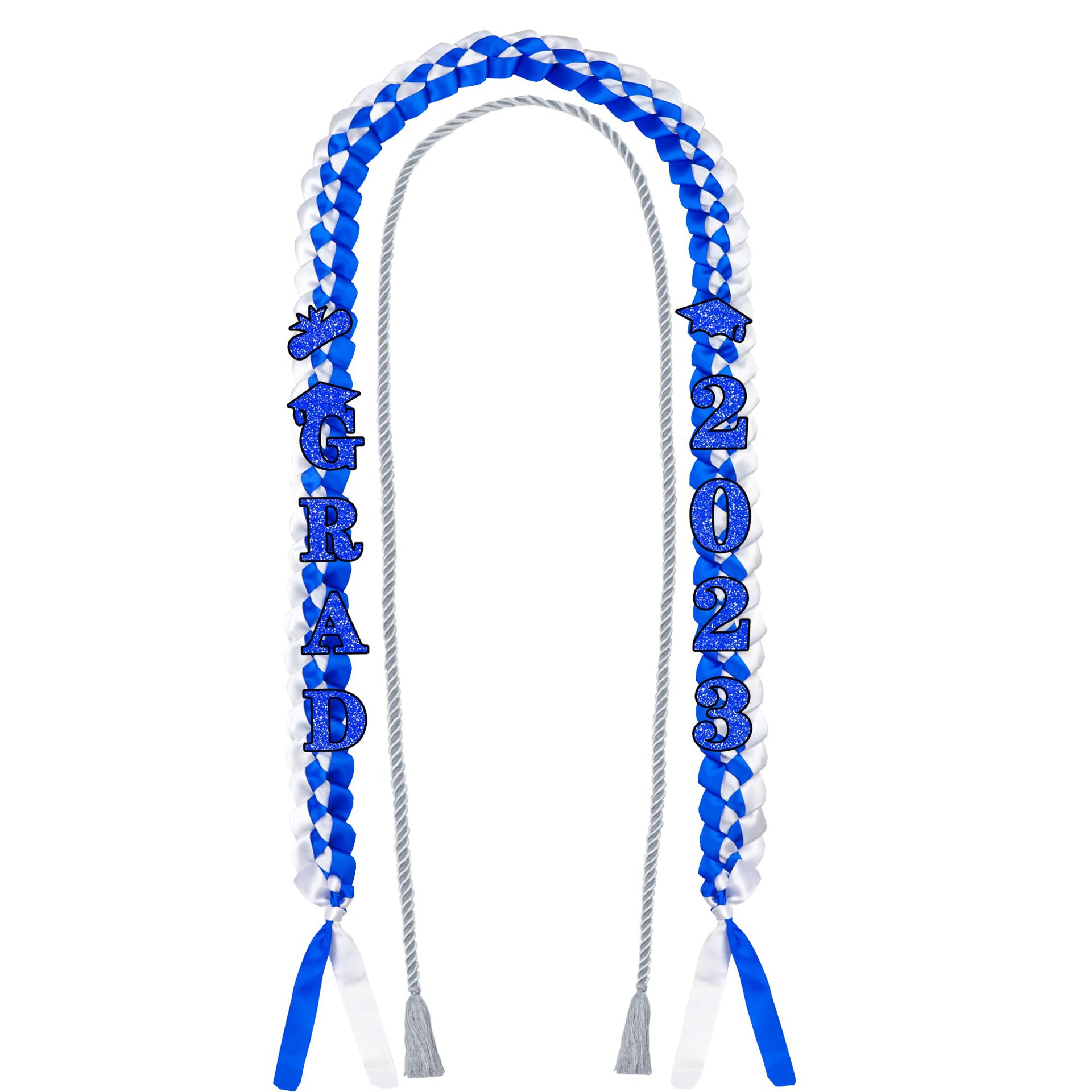 Graduation Leis Graduation Candy Lei Kit Class,Graduation Leis 2025 Candy Leis Kit with Graduation Ribbon Lei Honor Cord Class of 2025 Candy Lei Netting Bags and Ribbons for Gift Party